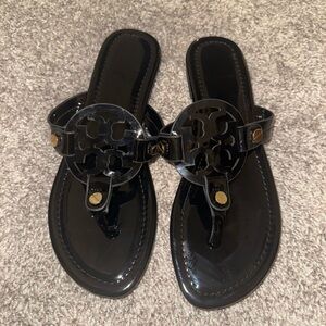Stylish Black Tory Burch Miller Sandals